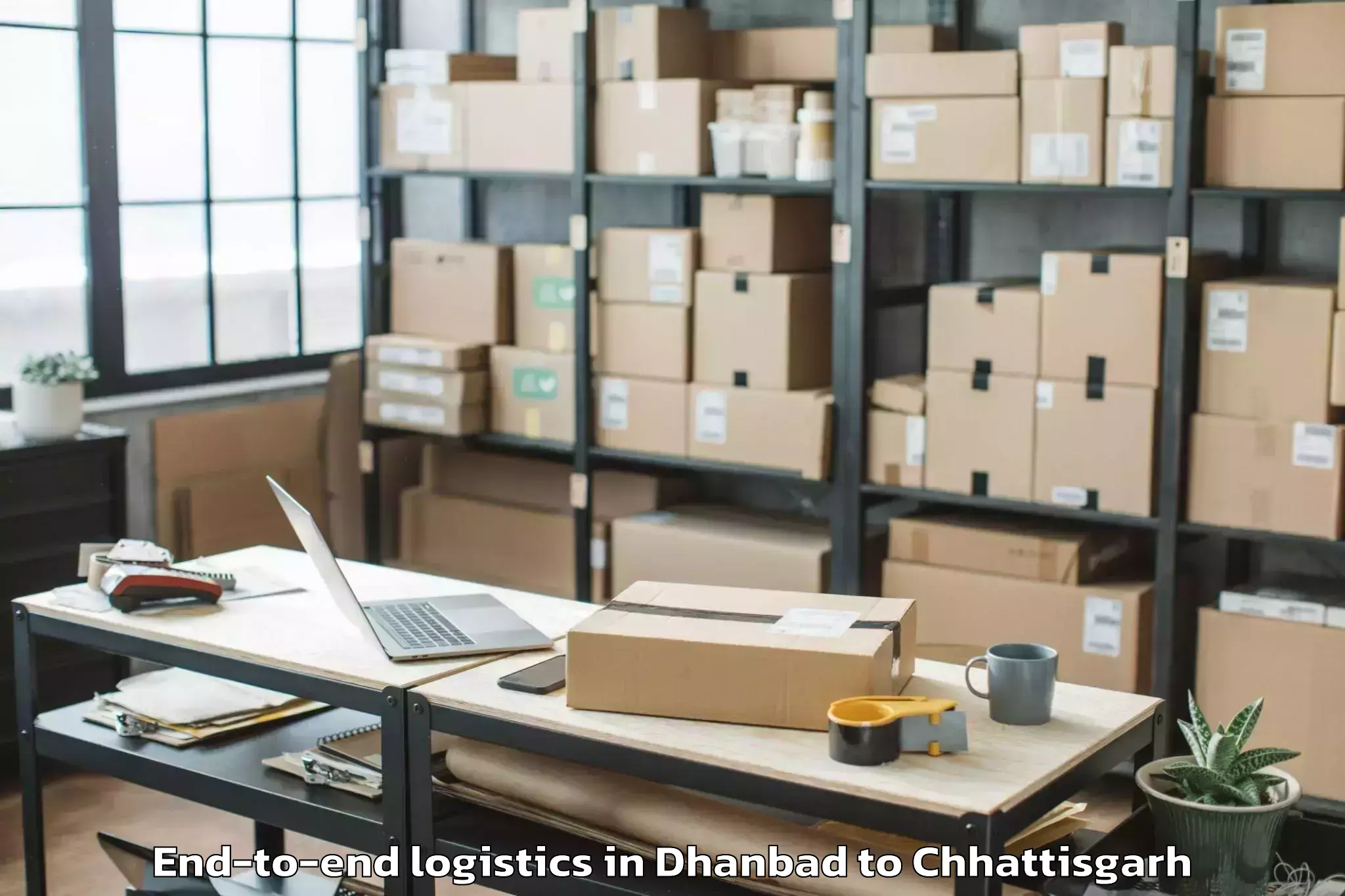 Book Dhanbad to Abhilashi University Raipur End To End Logistics Online